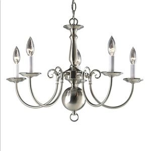 Chandelier Brushed Nickel 5 Light New unopened by Progress Lighting